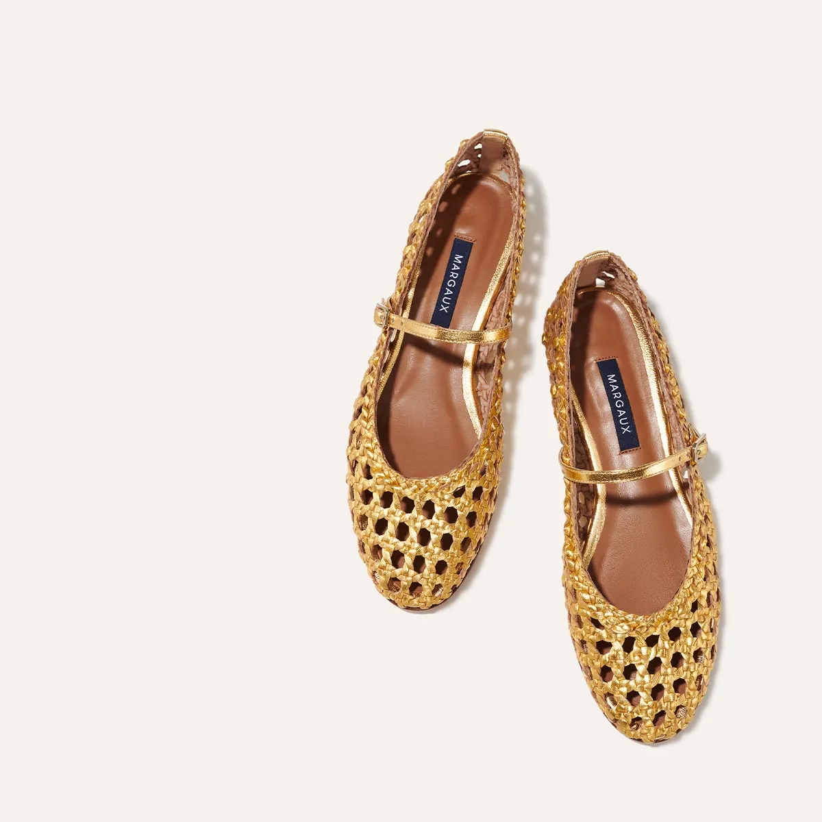 The Demi Jane - Gold Woven Leather