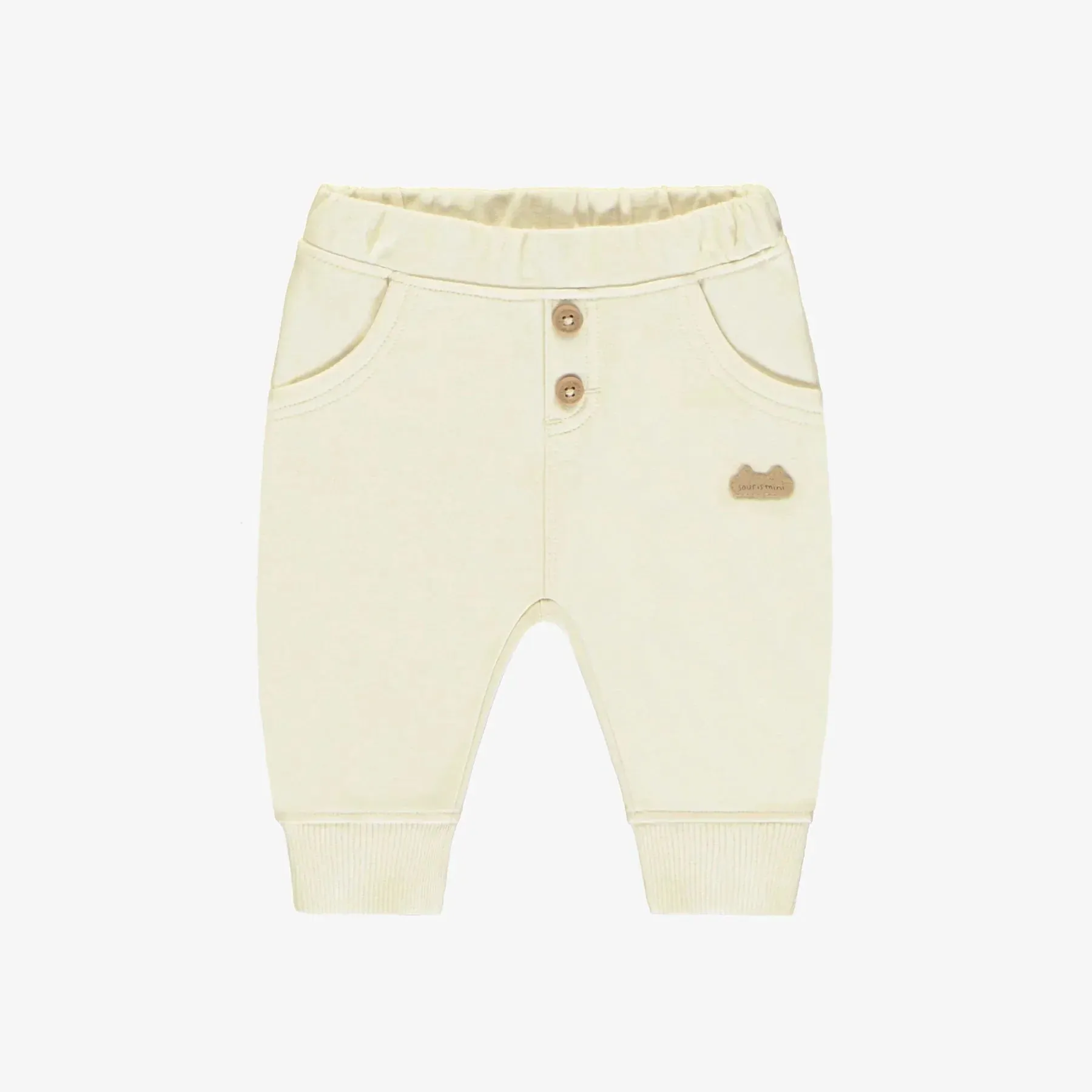 The French Terry Cotton Joggers - Cream - BABY