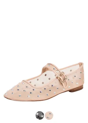 USS Shoes Oralia Women's Rhinestone Ballet Flats