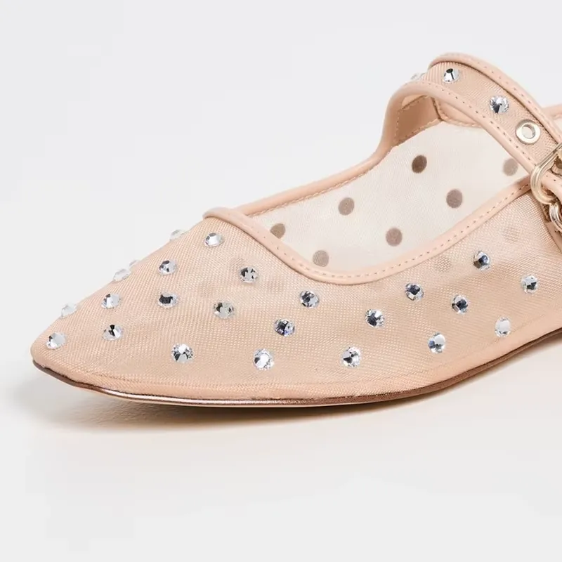 USS Shoes Oralia Women's Rhinestone Ballet Flats