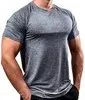 Vedo GYM Shirts Dropshipping Custom Logo Polyester Short Sleeve Slim Fit Workout Clothing Men Fitted Fitness Muscle GYM Shirt