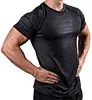 Vedo GYM Shirts Dropshipping Custom Logo Polyester Short Sleeve Slim Fit Workout Clothing Men Fitted Fitness Muscle GYM Shirt