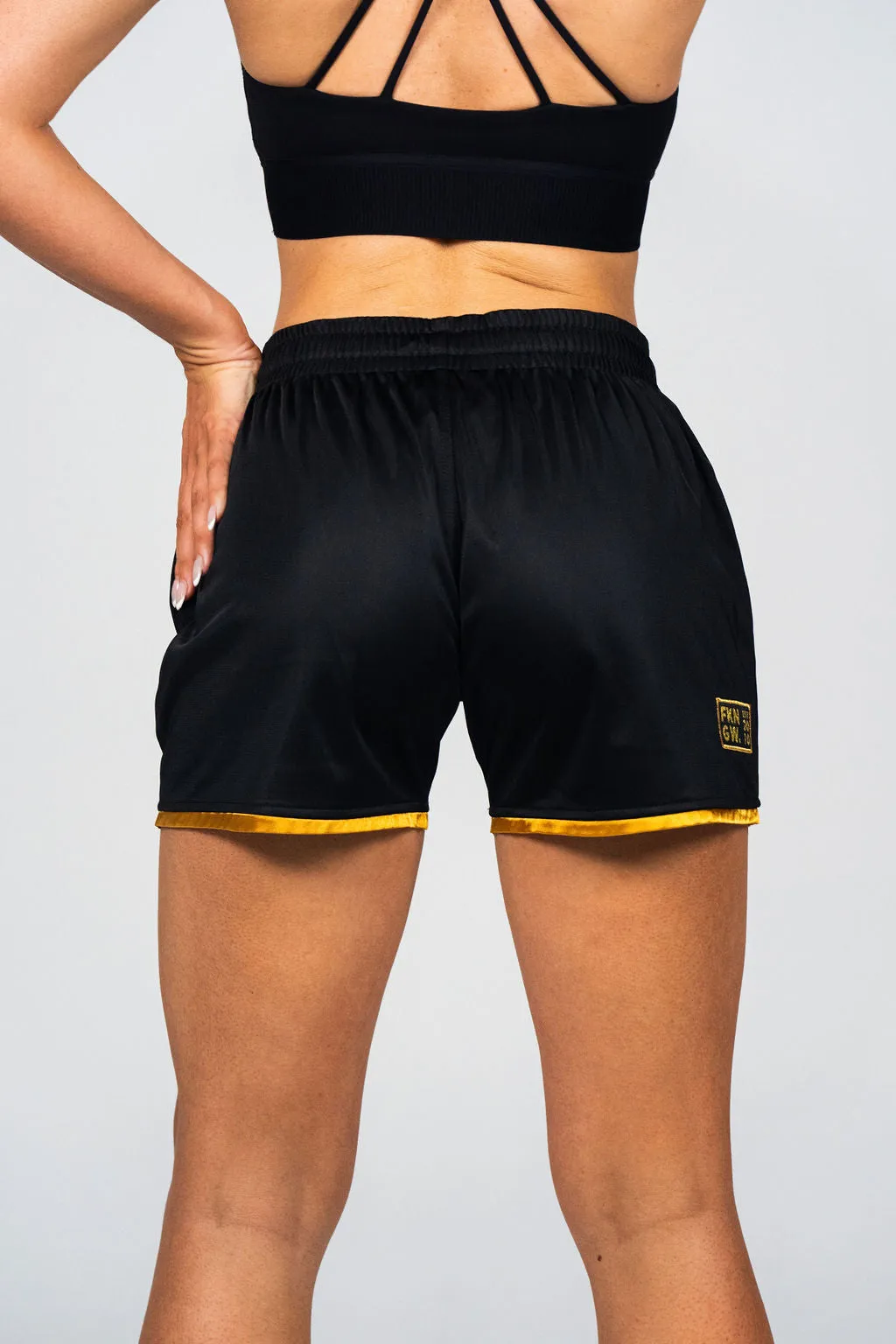 WARRIOR | Women's Gym Shorts | Black & Gold