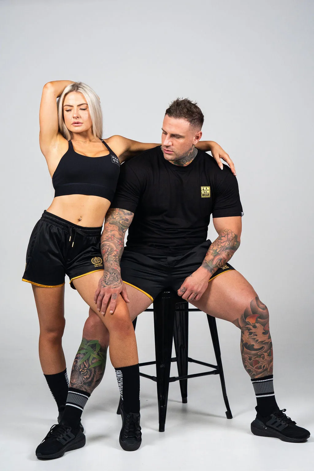 WARRIOR | Women's Gym Shorts | Black & Gold