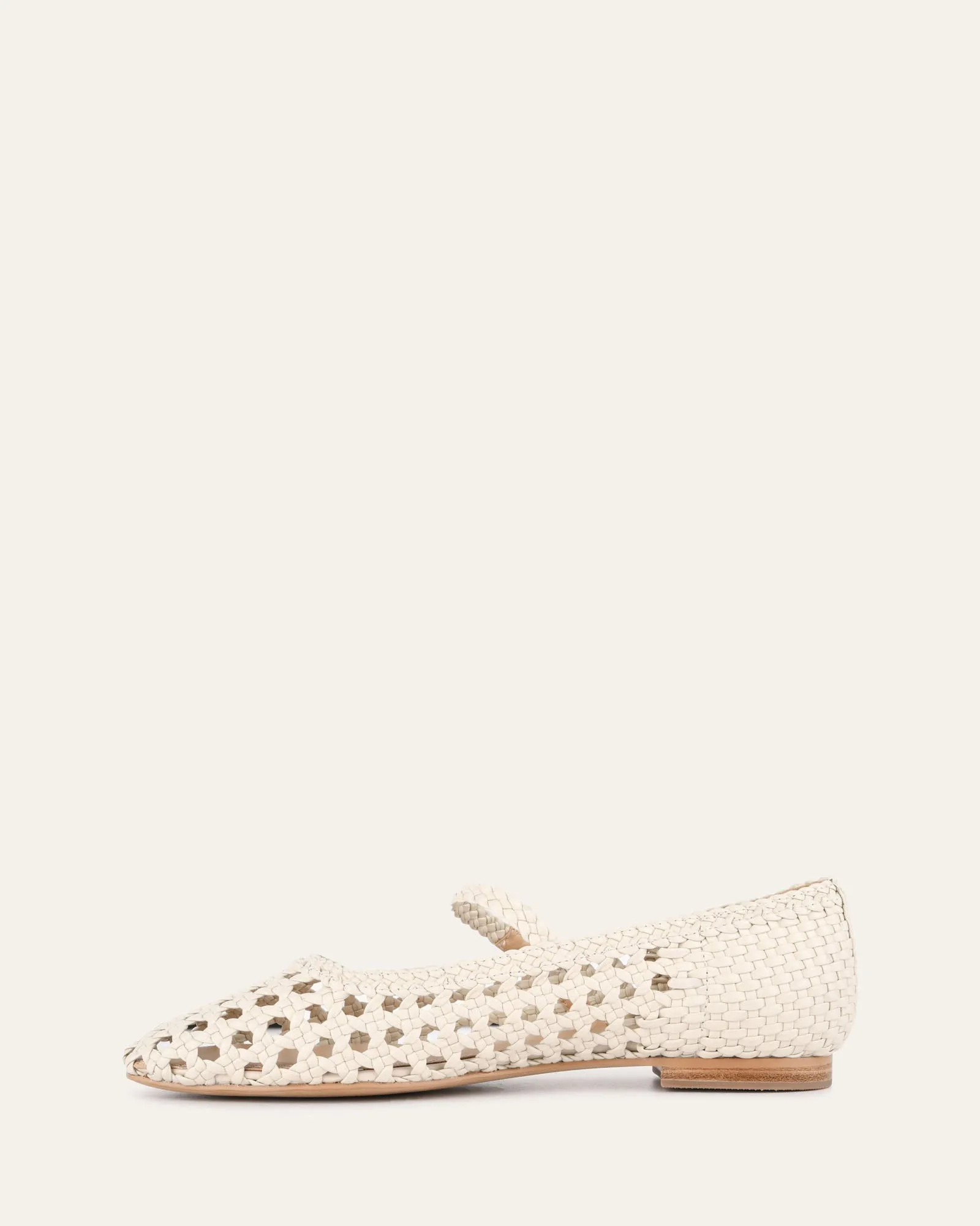 WILLIS CASUAL FLATS OFF WHITE LEATHER