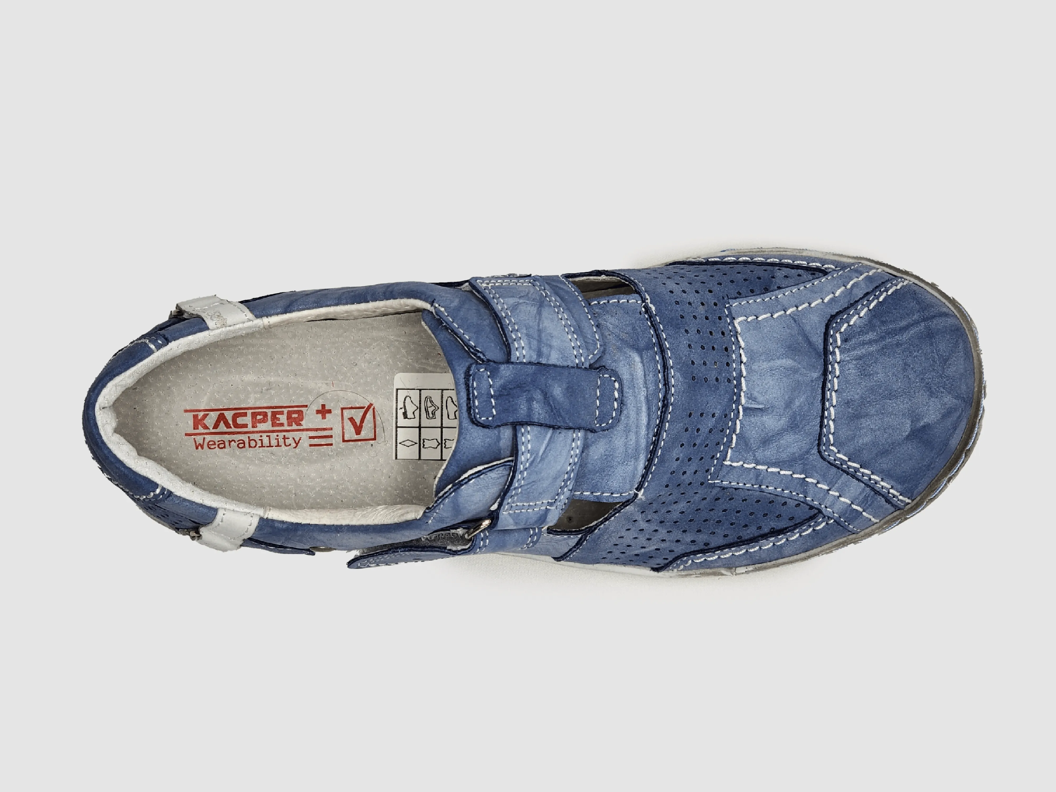 Women's Leather Sandals - Blue