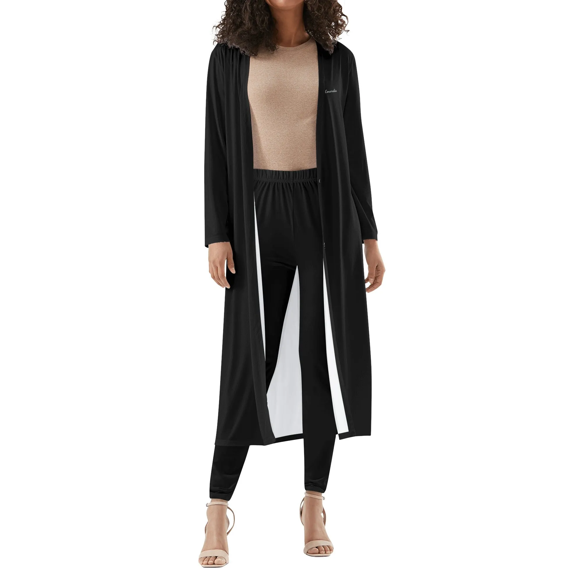 Womens Long Sleeve Cardigan and Leggings 2pcs