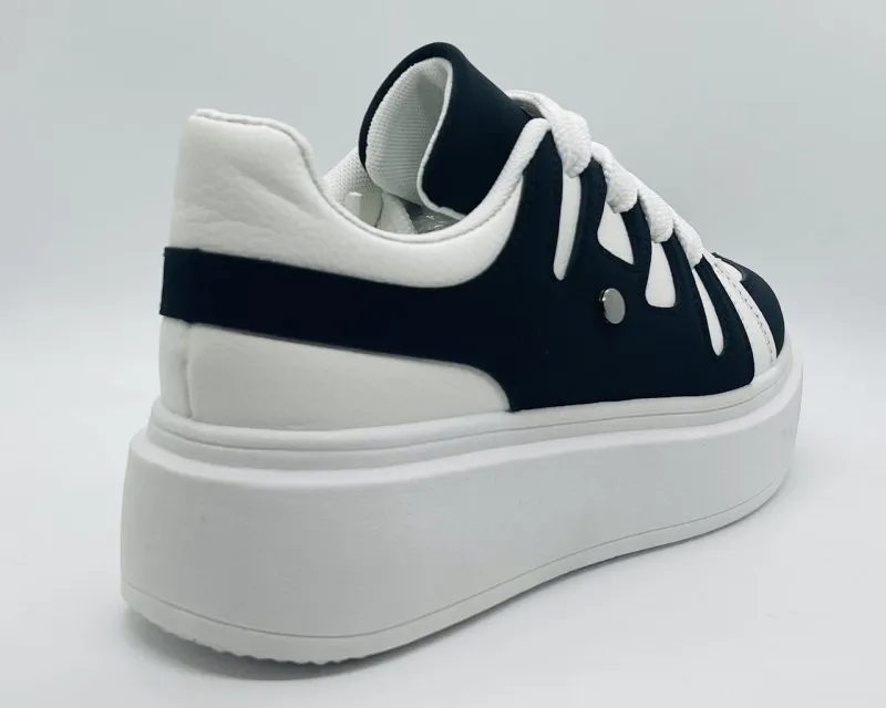 Women's Platform Colourblock Lace Up Trainers