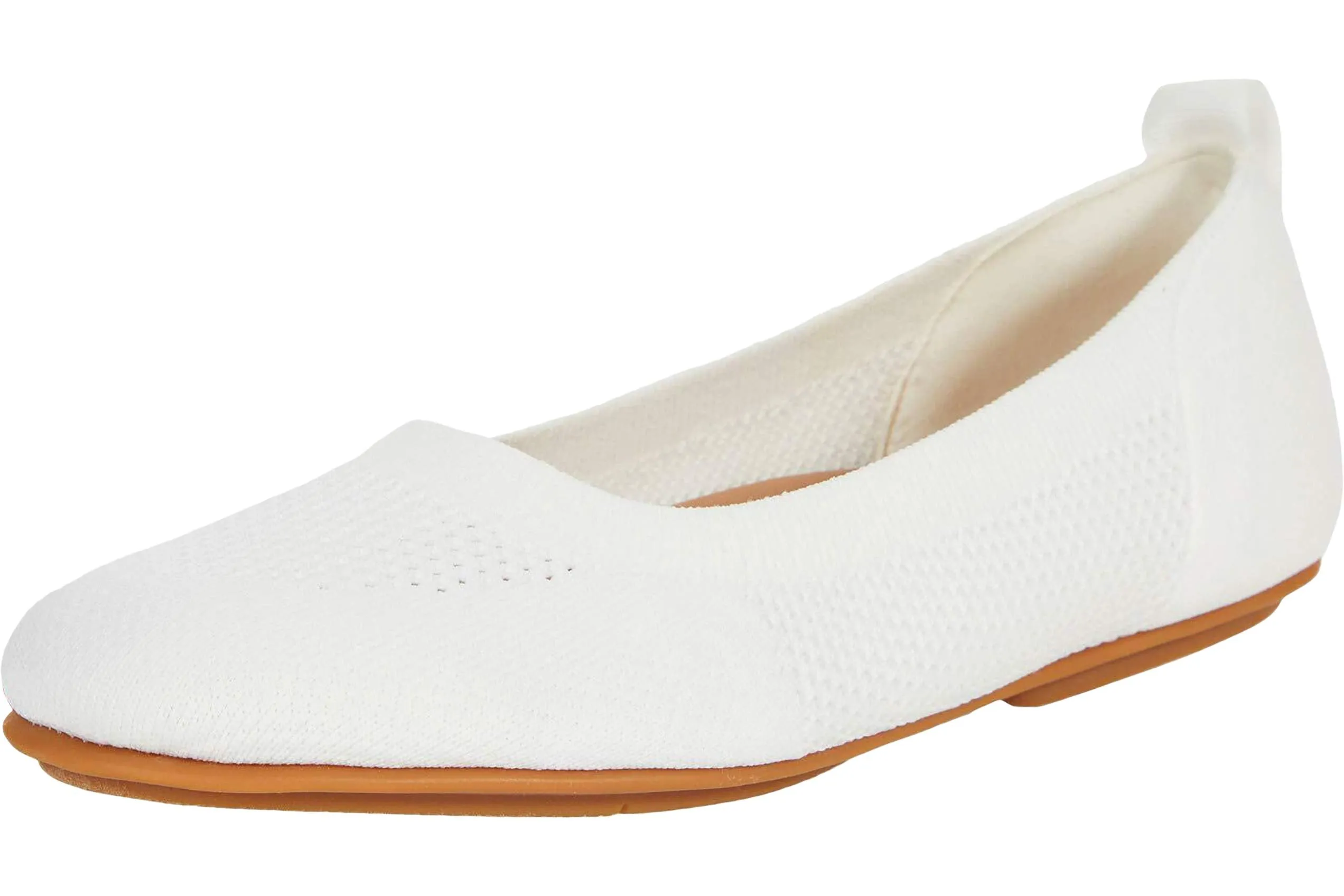 Women's Shoes FitFlop ALLEGRO KNIT Closed Toe Ballet Flats CW6-194 WHITE