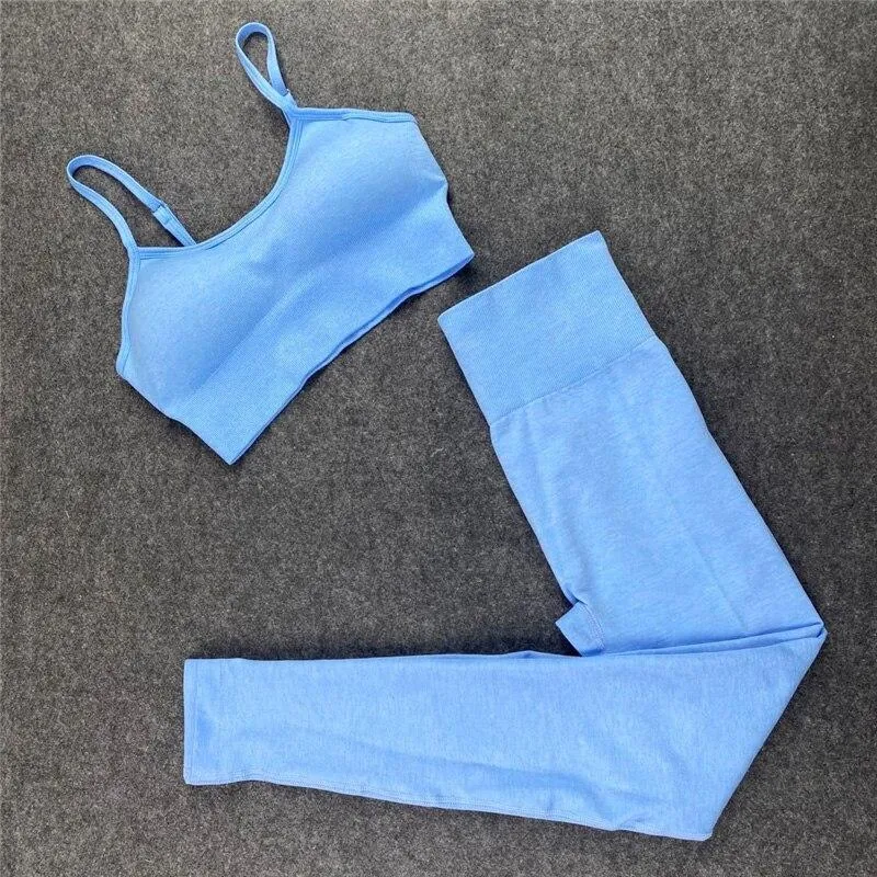 Yoga Set Workout Shirts Sport Pants Bra Fitness Running Sports Sets For Women