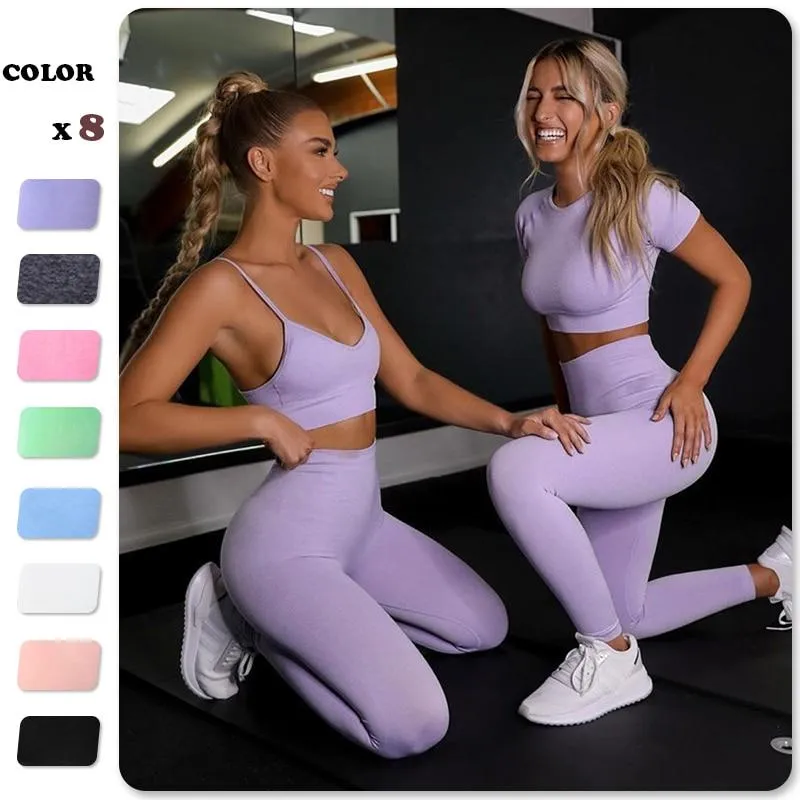 Yoga Set Workout Shirts Sport Pants Bra Fitness Running Sports Sets For Women